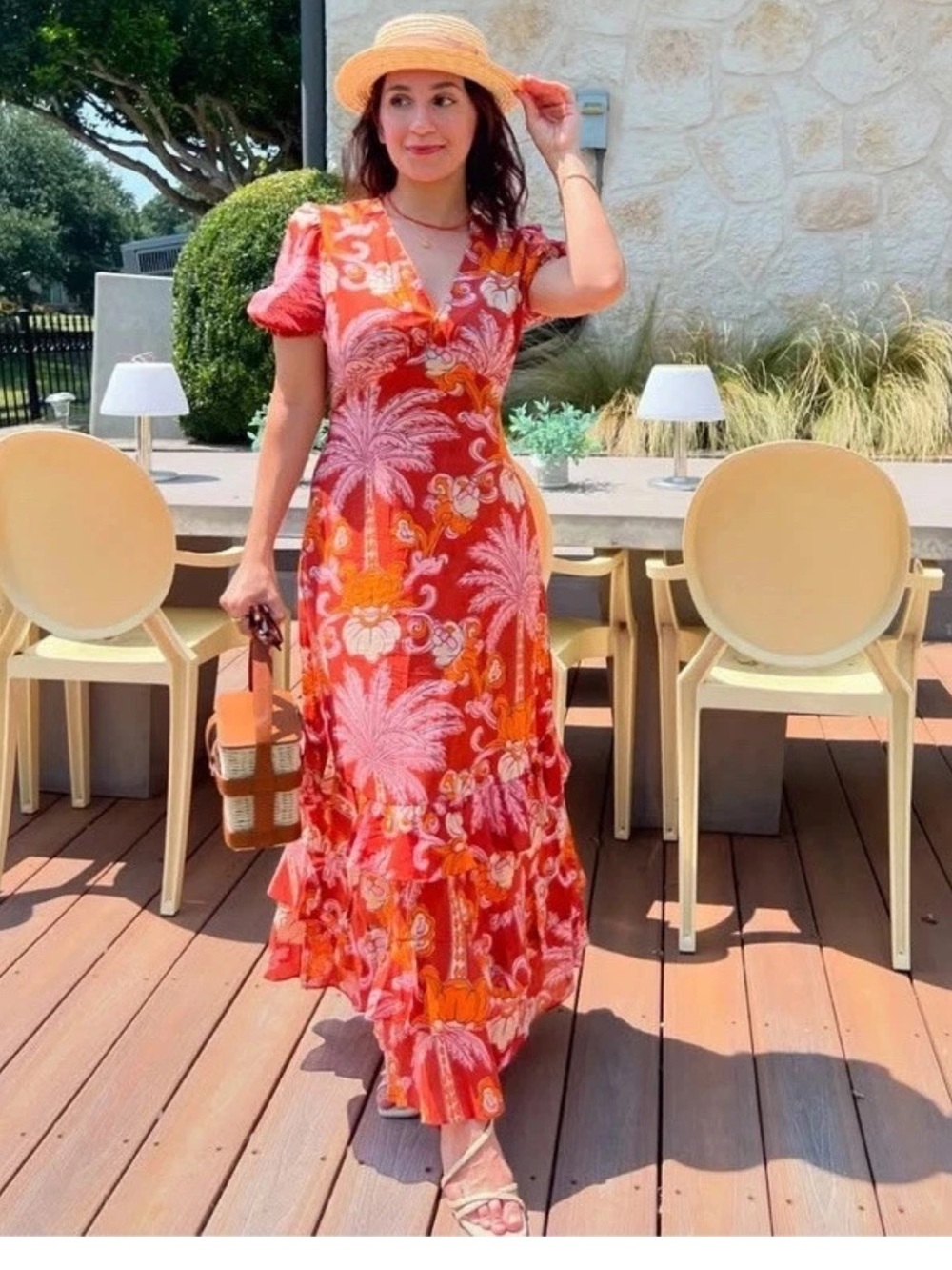 ZARA PRINTED MIDI DRESS